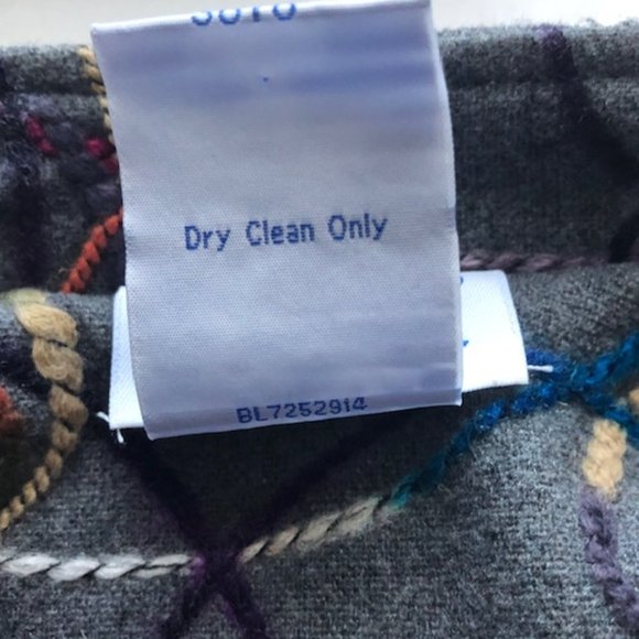 Blair Women’s Gray Wool Blend Blazer with Colorful Swirl Embroidery – Size 12 - Picture 12 of 12